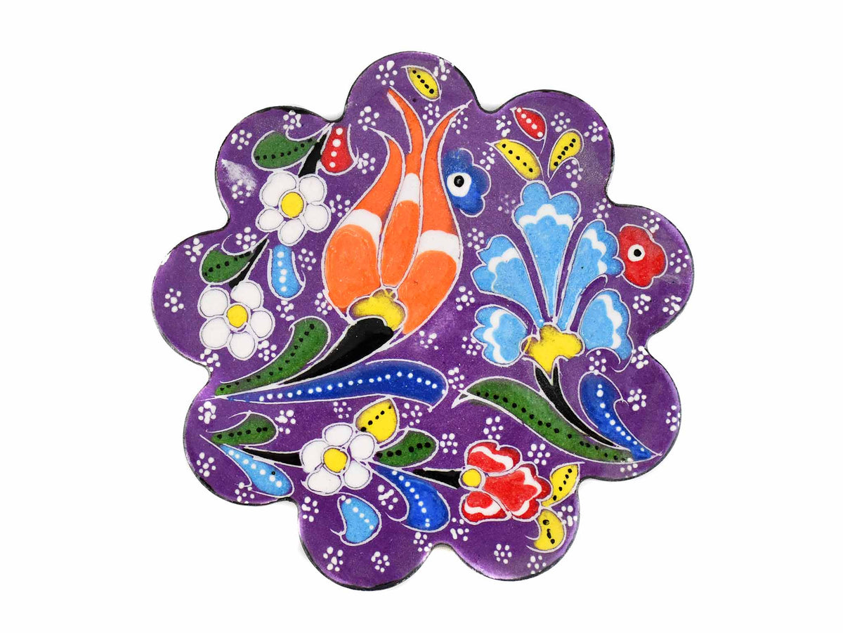 Turkish Coasters Flower Collection Purple Ceramic Sydney Grand Bazaar 6 