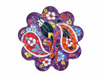 Turkish Coasters Flower Collection Purple Ceramic Sydney Grand Bazaar 12 