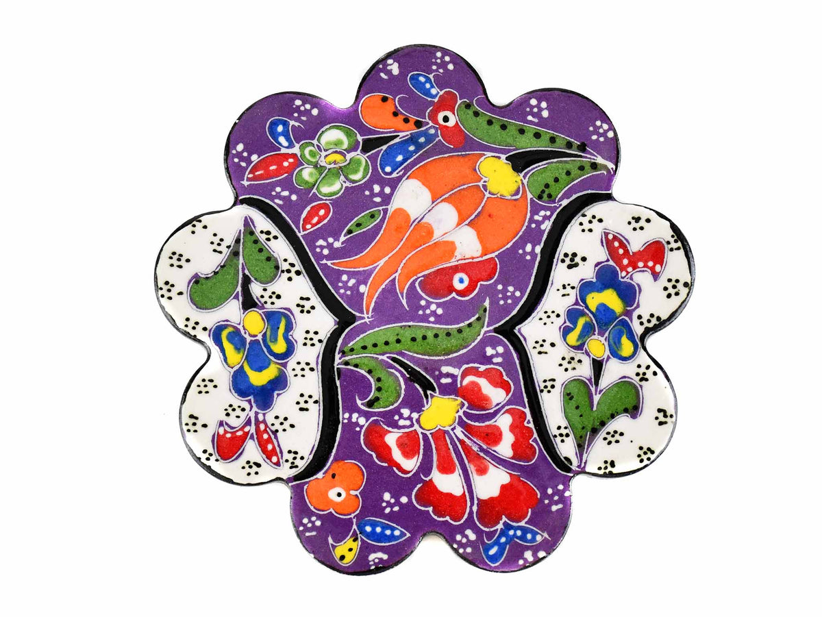 Turkish Coasters Flower Collection Purple Ceramic Sydney Grand Bazaar 13 