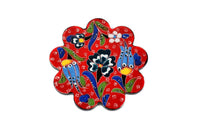 Turkish Coasters Flower Collection Red Ceramic Sydney Grand Bazaar 19 