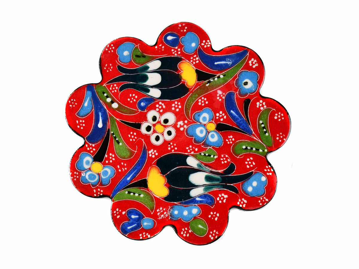 Turkish Coasters Flower Collection Red Ceramic Sydney Grand Bazaar 9 