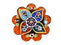 Turkish Coasters Flower Collection Two Tone Orange Ceramic Sydney Grand Bazaar 2 