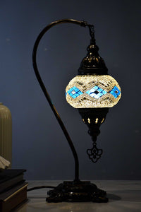 Turkish Lamp Hanging Aqua White Kilim Lighting Sydney Grand Bazaar 