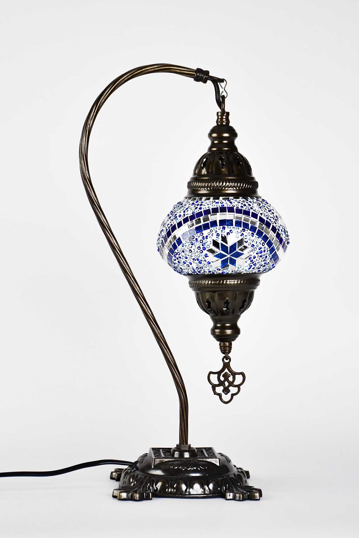 Turkish Lamp Hanging Blue Aqua Round Star Lighting Sydney Grand Bazaar 