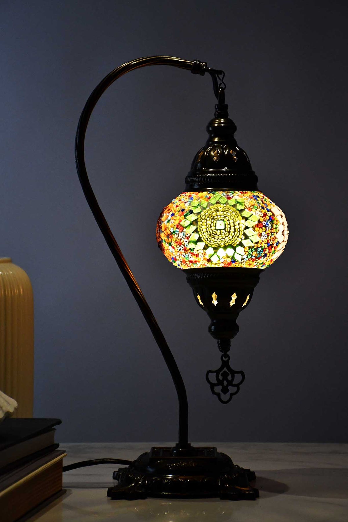 Turkish Lamp Hanging Colourful Beads Four Sides Star Lighting Sydney Grand Bazaar 