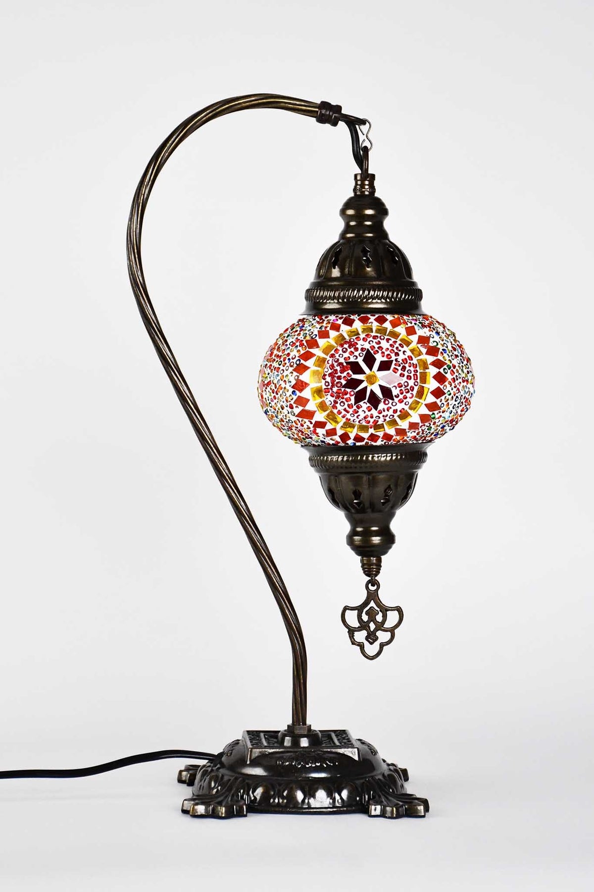 Turkish Lamp Hanging Colourful beads Star Orange Red Lighting Sydney Grand Bazaar 