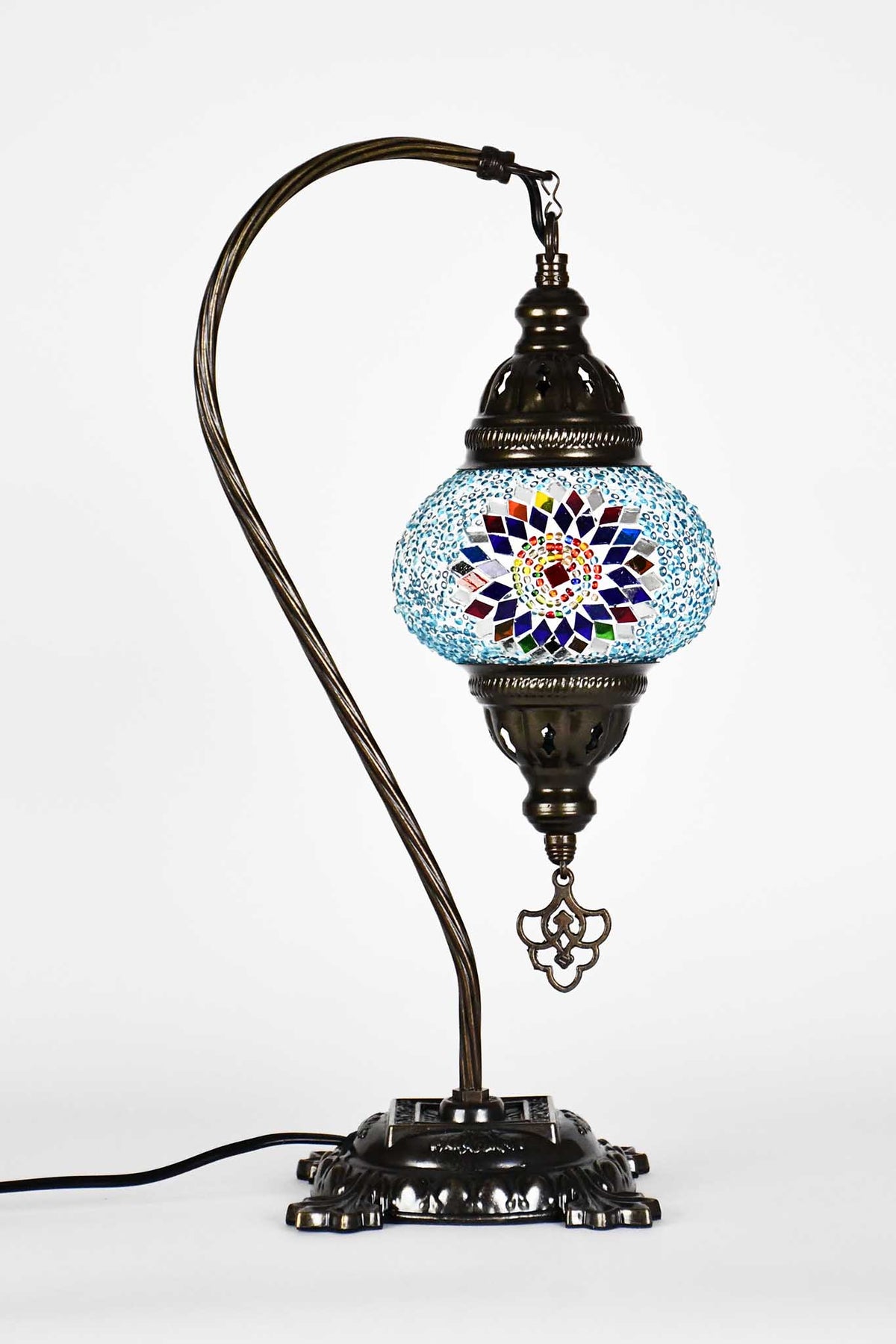 Turkish Lamp Hanging Multicoloured Blue Beads Lighting Sydney Grand Bazaar 