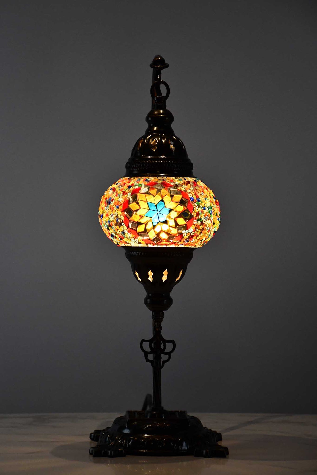 Turkish Lamp Hanging Multicoloured Round Star Beads Lighting Sydney Grand Bazaar 