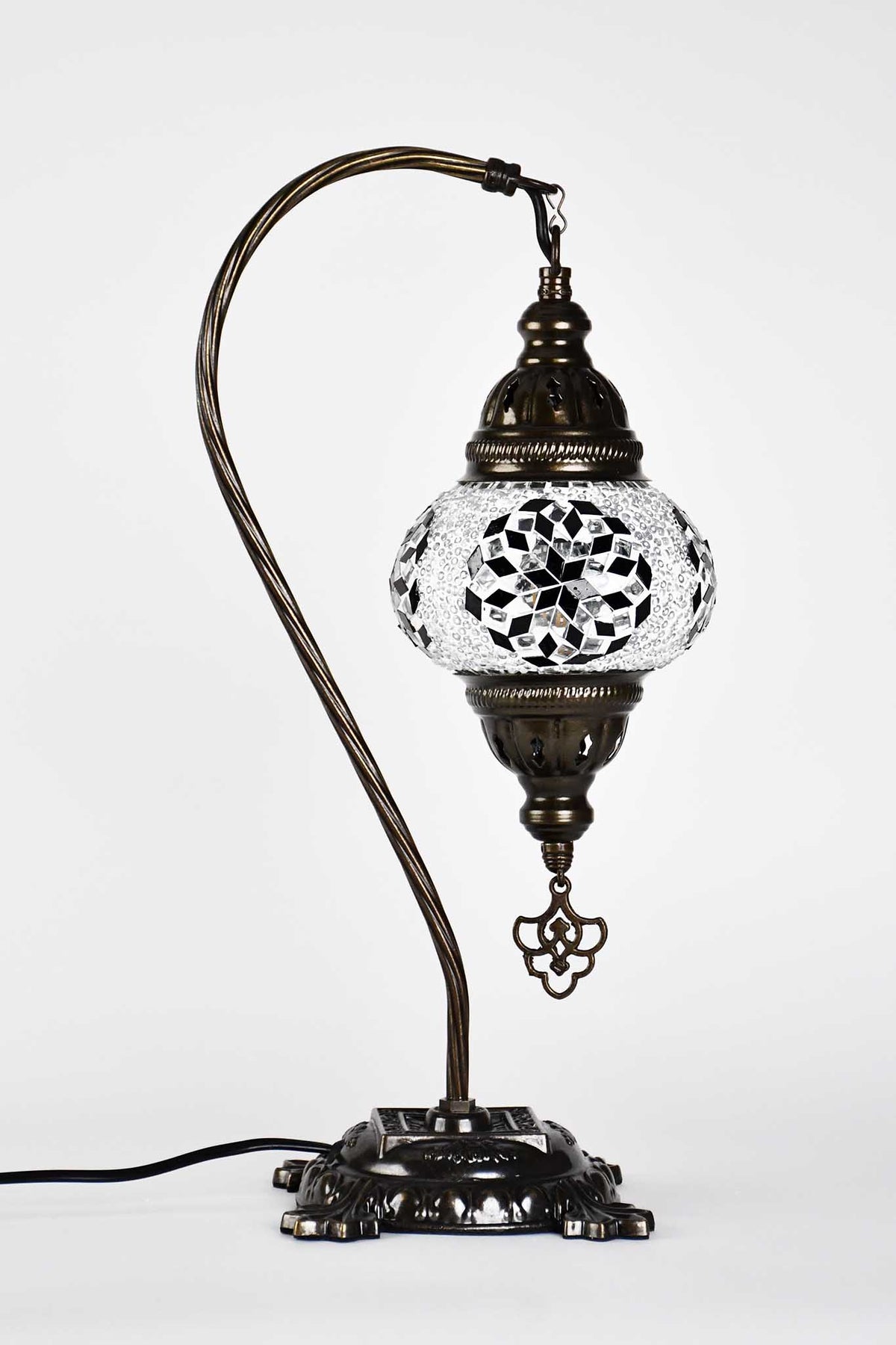 Turkish Lamp Hanging White Black Star Beads Lighting Sydney Grand Bazaar 