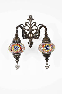 Turkish Light Double Wall Hanging Multicoloured Traditional Star Lighting Sydney Grand Bazaar 