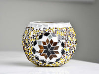 Turkish Mosaic Candle Holder Brown Star Design 2 Lighting Sydney Grand Bazaar 