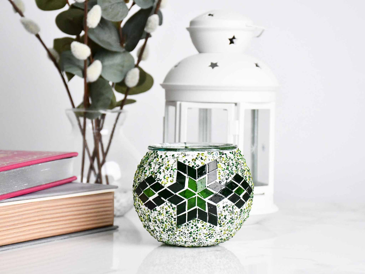 Turkish Mosaic Candle Holder Green Design 4 Lighting Sydney Grand Bazaar 