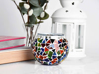 Turkish Mosaic Candle Holder Multicoloured Mixed Lighting Sydney Grand Bazaar 