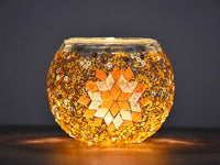 Turkish Mosaic Candle Holder Orange Star Lighting Sydney Grand Bazaar 