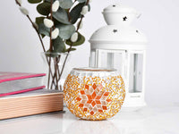 Turkish Mosaic Candle Holder Orange Star Lighting Sydney Grand Bazaar 