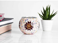 Turkish Mosaic Candle Holder Pink Red Orange Lighting Sydney Grand Bazaar 