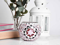 Turkish Mosaic Candle Holder Purple Pink Star Lighting Sydney Grand Bazaar 