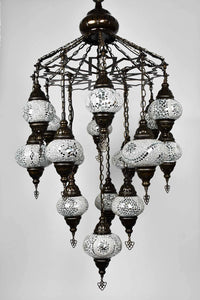 Turkish Mosaic Chandelier 16 Glasses Lighting Sydney Grand Bazaar 