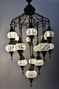 Turkish Mosaic Chandelier 16 Glasses Lighting Sydney Grand Bazaar 