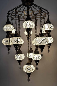 Turkish Mosaic Chandelier 16 Glasses Lighting Sydney Grand Bazaar 