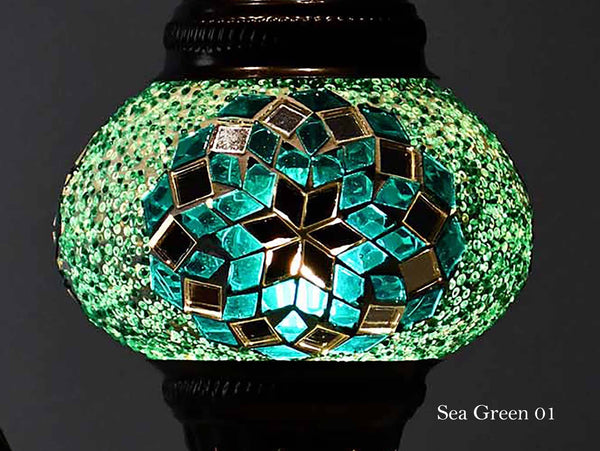 Turkish Mosaic Glass Shade Patterns and Colours Lighting Sydney Grand Bazaar Sea Green 