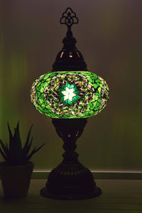 Turkish Mosaic Table Lamp Green Mosaic Star Lighting Sydney Grand Bazaar 