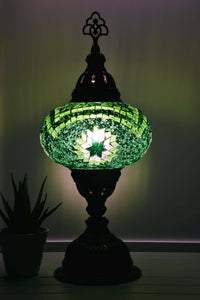 Turkish Mosaic Table Lamp Green New Star Beads Lighting Sydney Grand Bazaar 