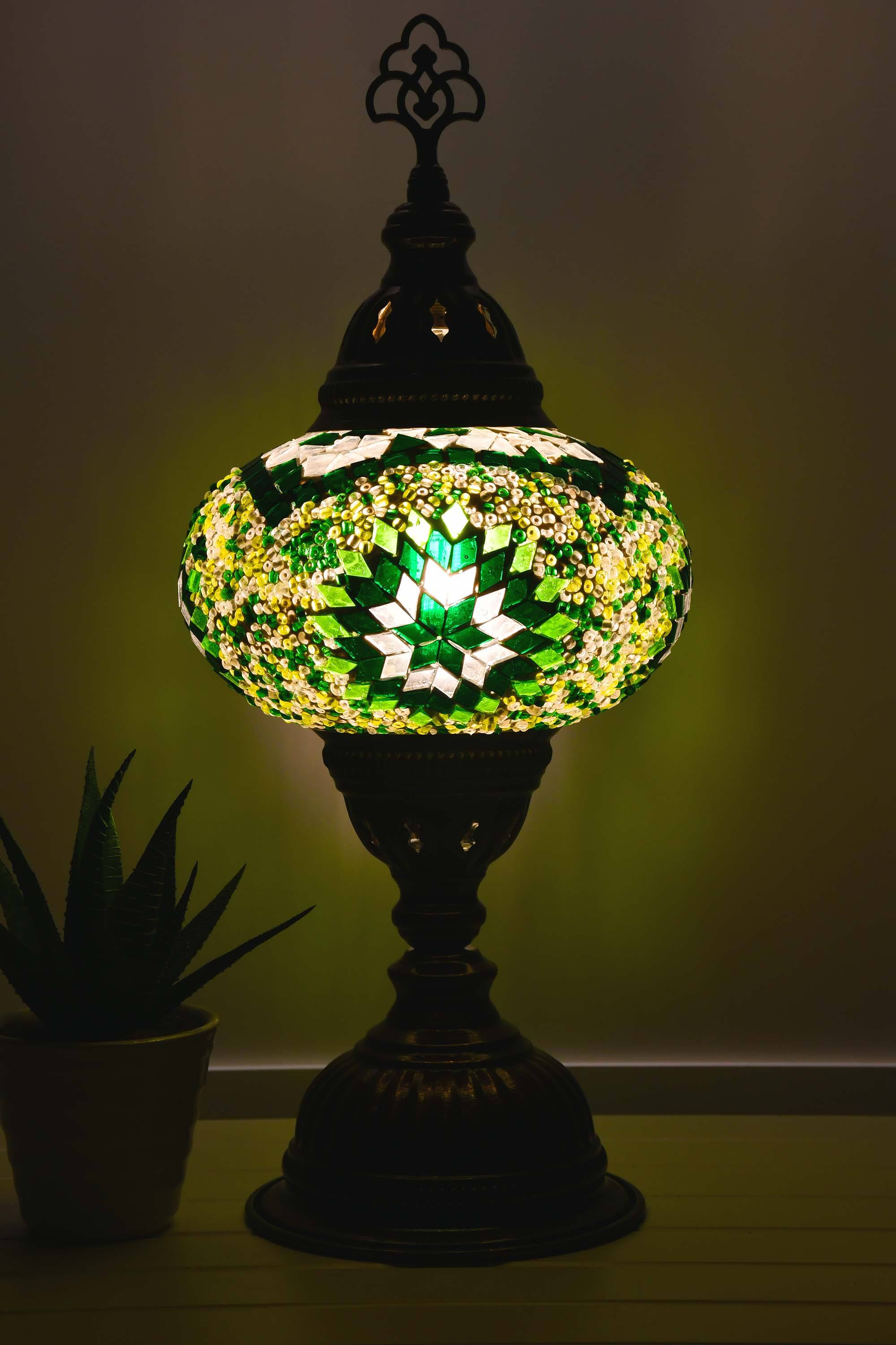 Green and deals white lamp