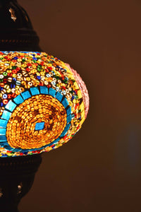 Turkish Mosaic Table Lamp Multicoloured Circle Beads Lighting Sydney Grand Bazaar 