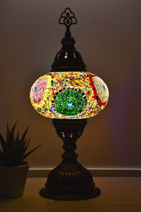 Turkish Mosaic Table Lamp Multicoloured Circle Beads Lighting Sydney Grand Bazaar 