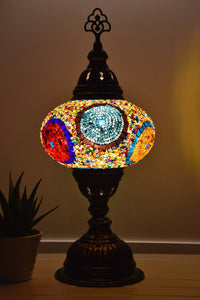 Turkish Mosaic Table Lamp Multicoloured Circle Beads Lighting Sydney Grand Bazaar 