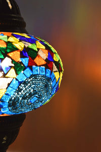 Turkish Mosaic Table Lamp Multicoloured Circle Glass Lighting Sydney Grand Bazaar 