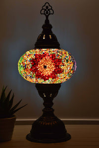 Turkish Mosaic Table Lamp Multicoloured Circle Star Lighting Sydney Grand Bazaar 