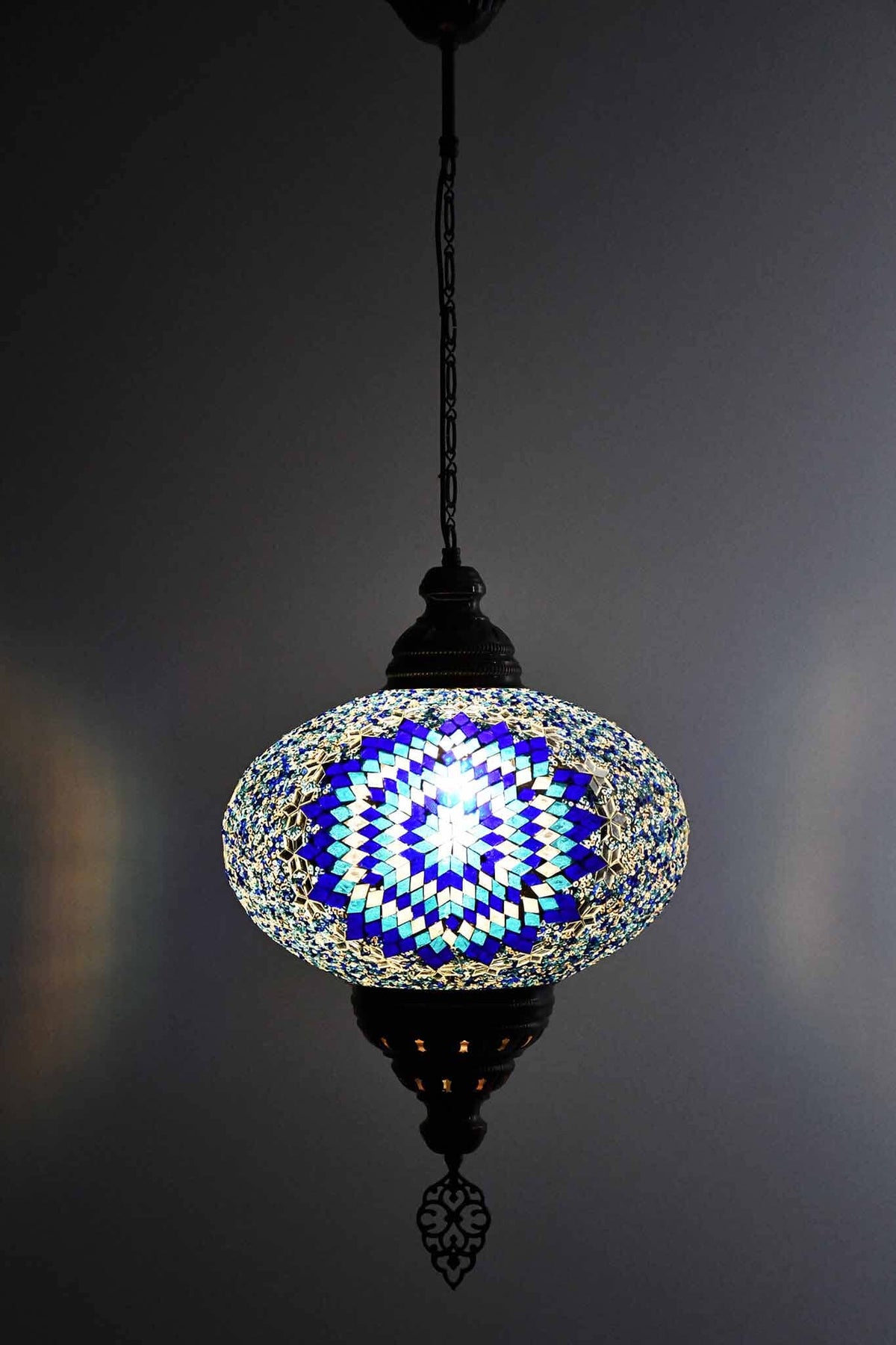 Turkish Pendant Light Blue Beads Star B5 Lighting Sydney Grand Bazaar 