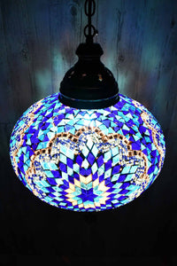 Turkish Pendant Light Blue Mosaic Star B5 Lighting Sydney Grand Bazaar 