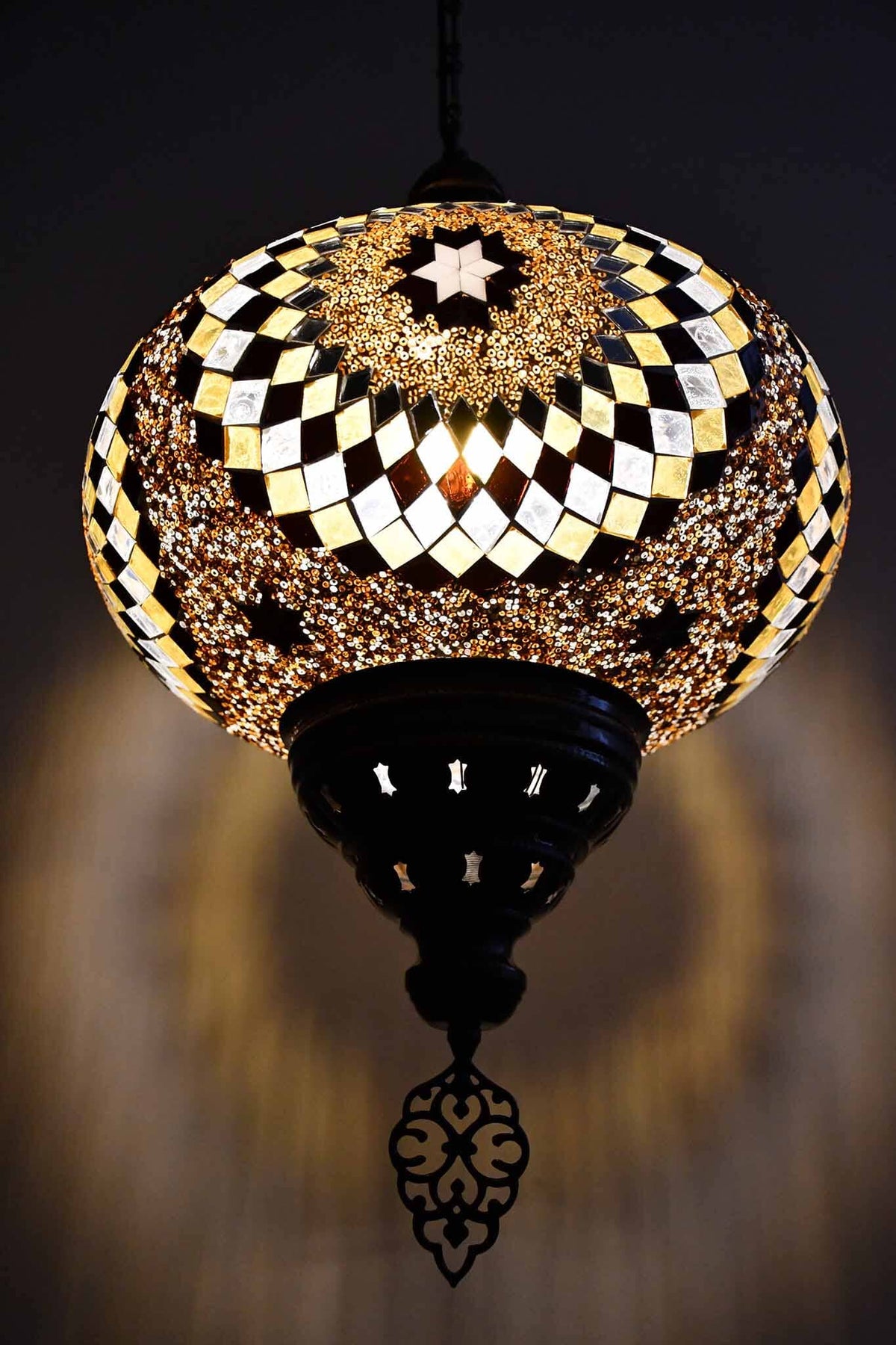 Turkish Pendant Light Brown Beads Star B5 Lighting Sydney Grand Bazaar 