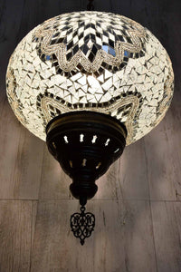 Turkish Pendant Light Clear Mosaic White B5 Lighting Sydney Grand Bazaar 