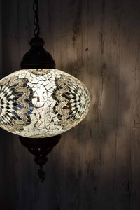 Turkish Pendant Light Clear Mosaic White B5 Lighting Sydney Grand Bazaar 