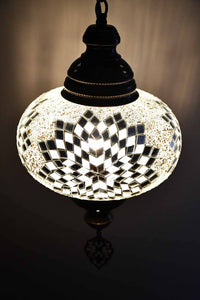 Turkish Pendant Light Clear White Beads Large Star B4 Lighting Sydney Grand Bazaar 