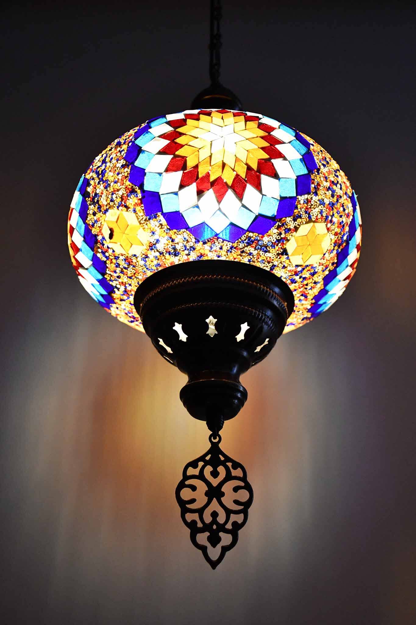 Mosaic pendant deals light shade