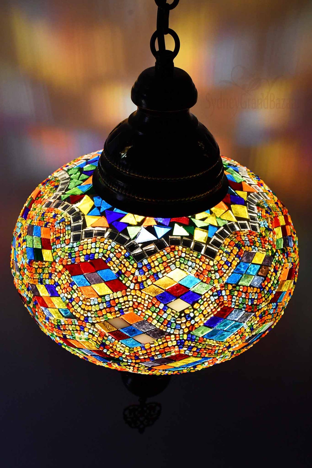 Turkish Pendant Light Colourful Kilim Beads B4 Lighting Sydney Grand Bazaar 