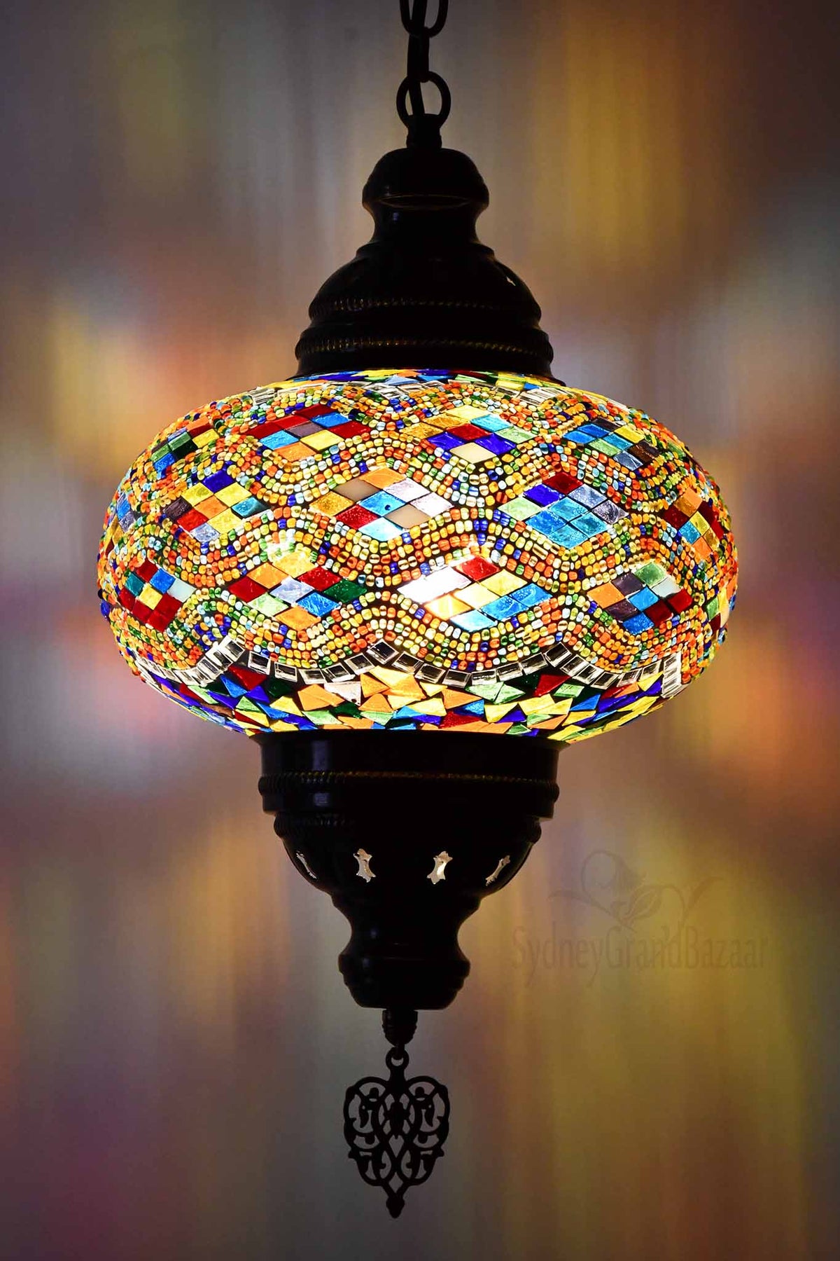 Turkish Pendant Light Colourful Kilim Beads B4 Lighting Sydney Grand Bazaar 