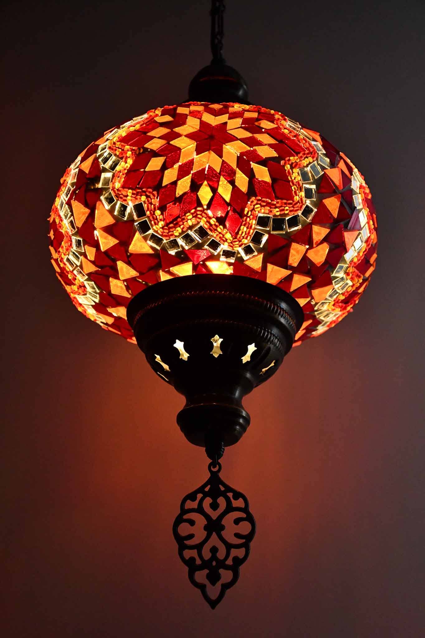 Orange glass shop ceiling light