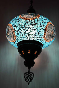 Turkish Pendant Light Multi Circle Turquoise B4 Lighting Sydney Grand Bazaar 