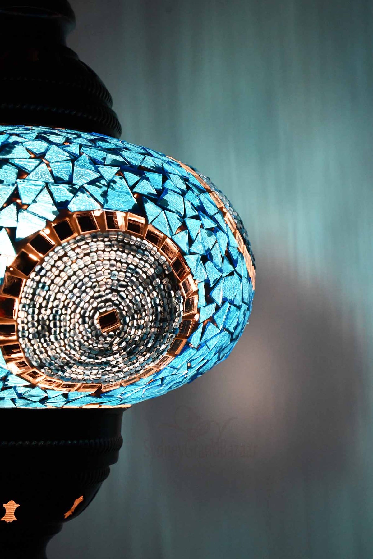 Turkish Pendant Light Multi Circle Turquoise B4 Lighting Sydney Grand Bazaar 