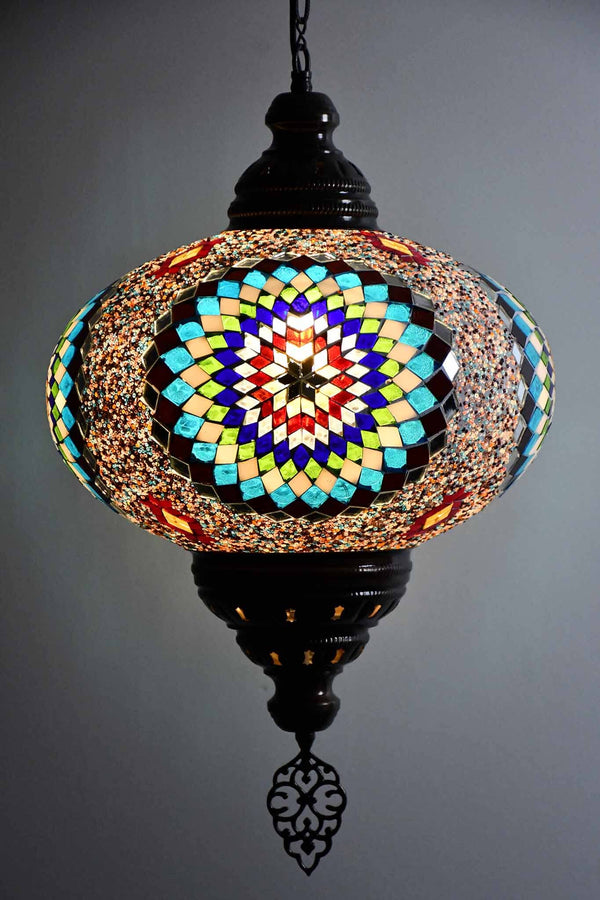 Turkish Pendant Light Multicolour Ocean Green Star B5 Lighting Sydney Grand Bazaar 