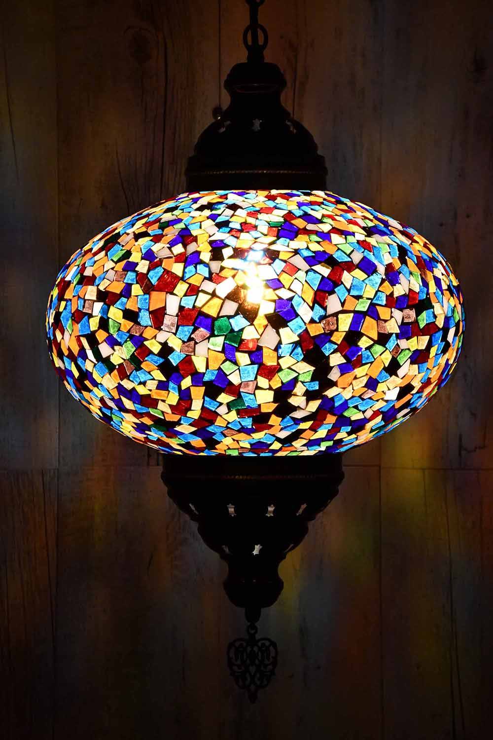 Turkish Pendant Light Multicoloured Mosaic Glass B5 Lighting Sydney Grand Bazaar 