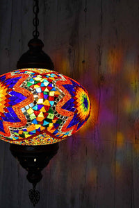 Turkish Pendant Light Multicoloured Mosaic Star B5 Lighting Sydney Grand Bazaar 