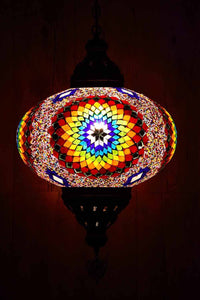 Turkish Pendant Light Multicoloured Rainbow Beads B5 Lighting Sydney Grand Bazaar 