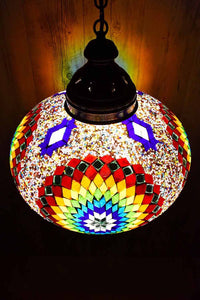 Turkish Pendant Light Multicoloured Rainbow Beads B5 Lighting Sydney Grand Bazaar 